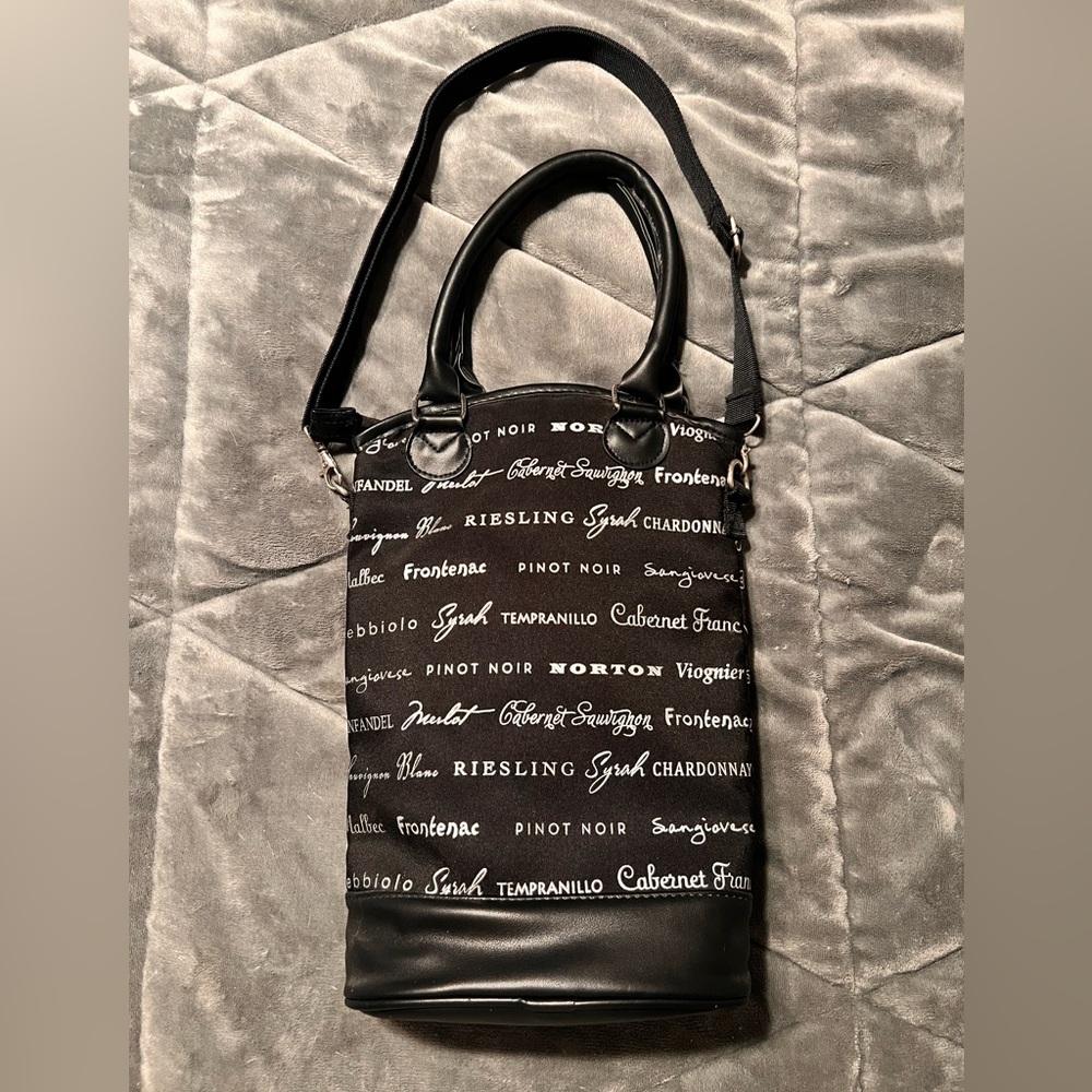 Insulated wine bag, tote. Black. Never used